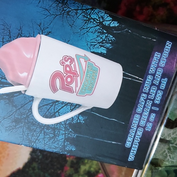 Riverdale Pop's Ceramic Cafe Mug with Whipped Cream Lid & Spoon - Picture 7 of 8